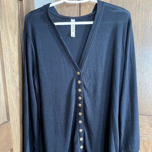 Zenana Black Sweater Cardigan.